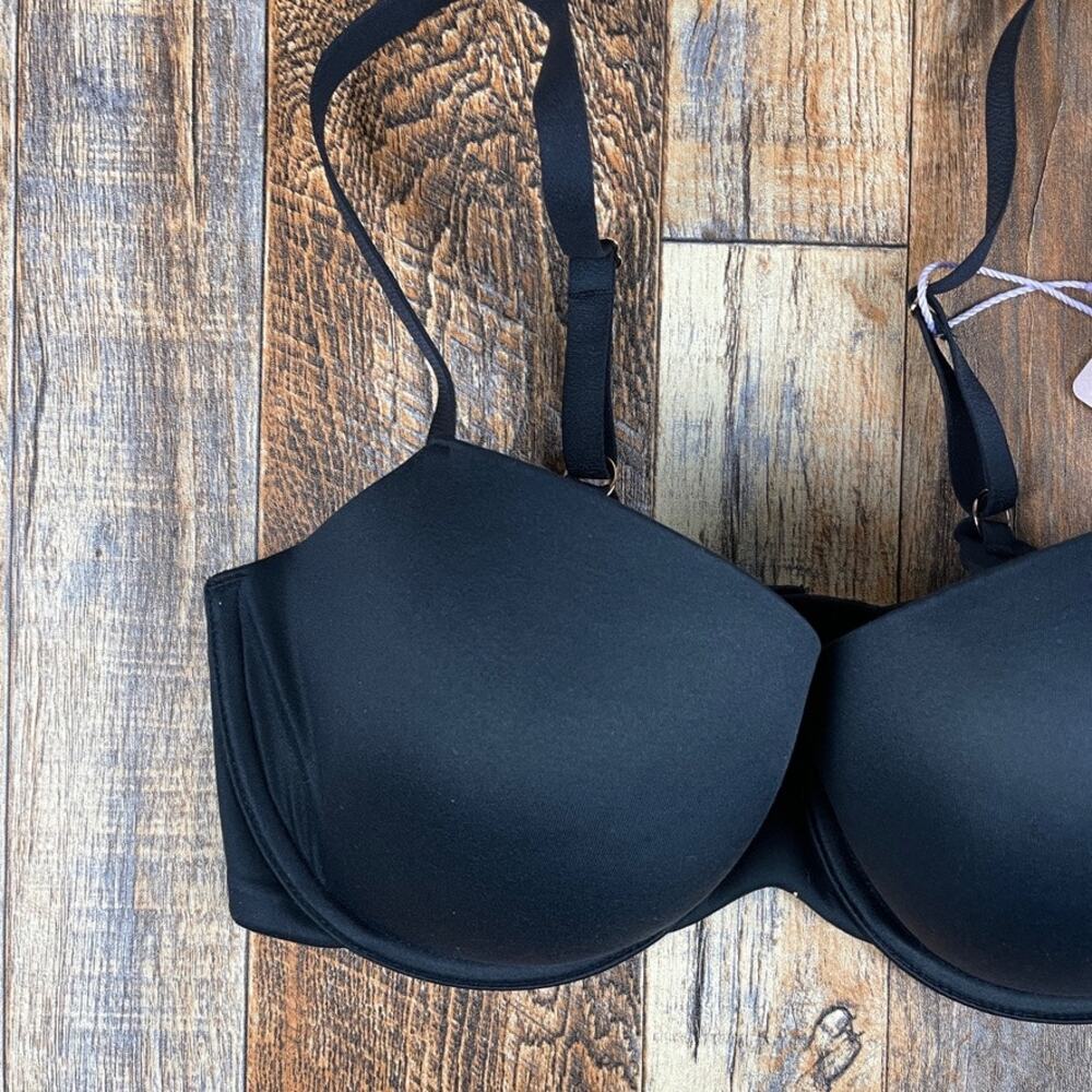 Savage X Fenty by Rihanna Women 32DD Caviar Black Soft N Savage Padded Demi Bra - Picture 3 of 16